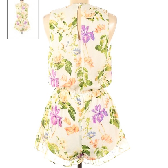 Show Me Your Mumu Romantic Riri Romper in Flower Press Large - Picture 3 of 7